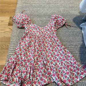 Women Pink Floral Tiered Sundress